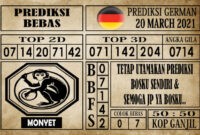 Prediksi Germany Hari Ini 19 Maret 2021 Prediksi Germany Hari Ini 19 Maret 2021