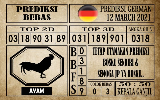 Prediksi Germany Hari Ini 12 Maret 2021