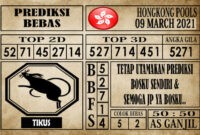 Prediksi Hongkong Pools Hari Ini 09 Maret 2021