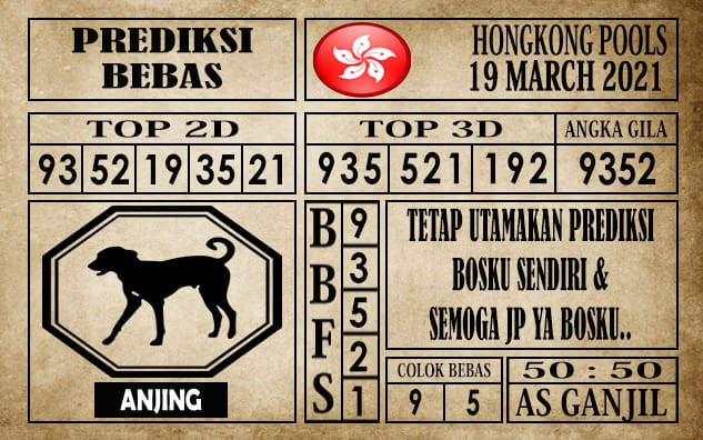 Prediksi Hongkong Pools Hari Ini 19 Maret 2021