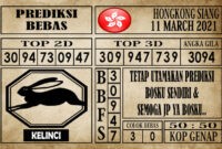 Prediksi Hongkong Siang Hari Ini 11 Maret 2021 Prediksi Hongkong Siang Hari Ini 11 Maret 2021