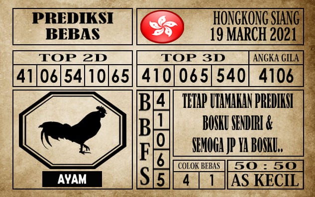 Prediksi Hongkong Siang Hari Ini 19 Maret 2021