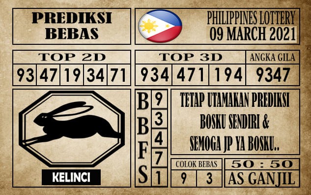 Prediksi Filipina PCSO Hari Ini 09 Maret 2021
