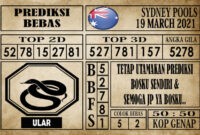 Prediksi Sydney Pools Hari Ini 19 Maret 2021