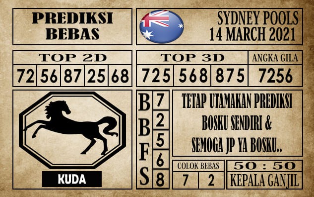 Prediksi Sydney Pools Hari Ini 14 Maret 2021
