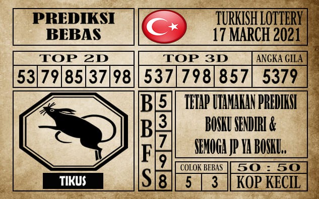 Prediksi Turkish Lottery Hari Ini 17 Maret 2021