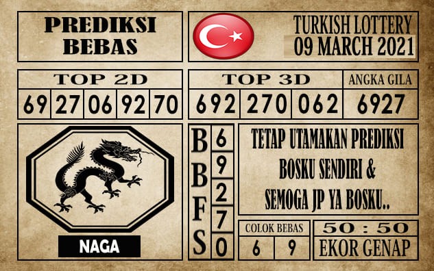 Prediksi Turkish Lottery Hari Ini 09 Maret 2021