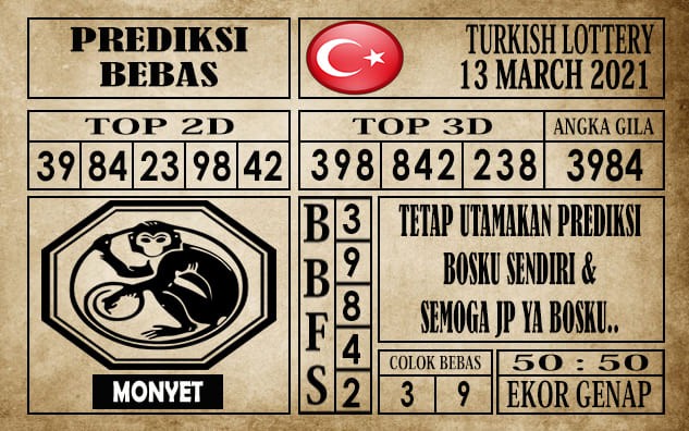 Prediksi Turkish Lottery Hari Ini 13 Maret 2021