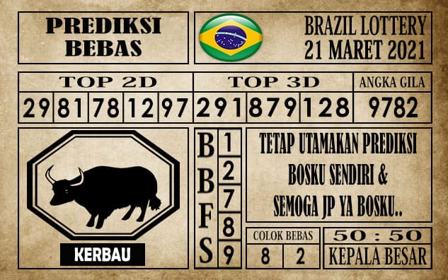 Prediksi Brazil Lottery Hari Ini 21 Maret 2021