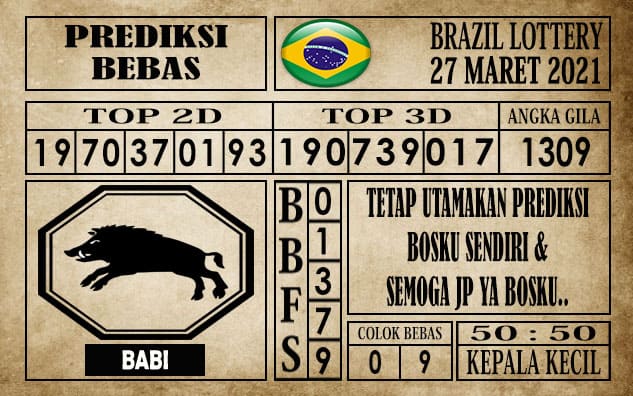 Prediksi Brazil Lottery Hari Ini 27 Maret 2021