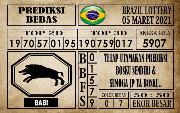 Prediksi Brazil Lottery Hari Ini 05 Maret 2021