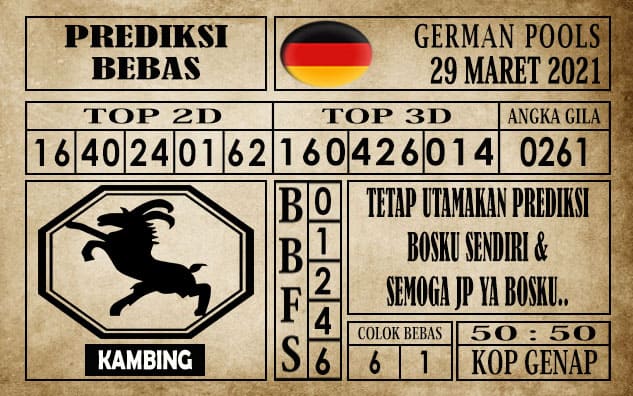 Prediksi Germany Hari Ini 29 Maret 2021