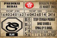 Prediksi Hongkong Pools Hari Ini 25 Maret 2021