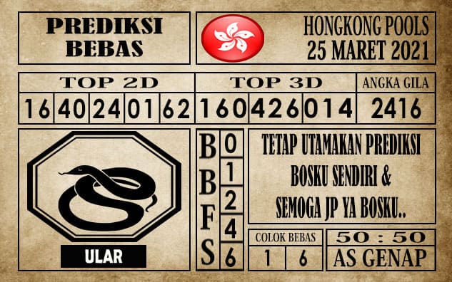 Prediksi Hongkong Pools Hari Ini 25 Maret 2021