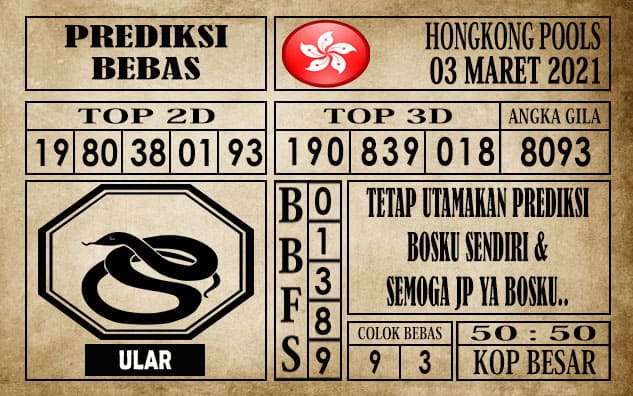 Prediksi Hongkong Pools Hari Ini 03 Maret 2021