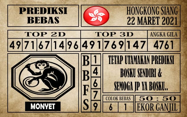 Prediksi Hongkong Siang Hari ini 22 Maret 2021