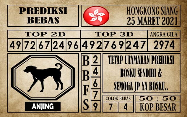 Prediksi Hongkong Siang Hari ini 25 Maret 2021