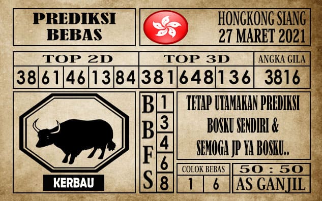 Prediksi Hongkong Siang Hari ini 27 Maret 2021
