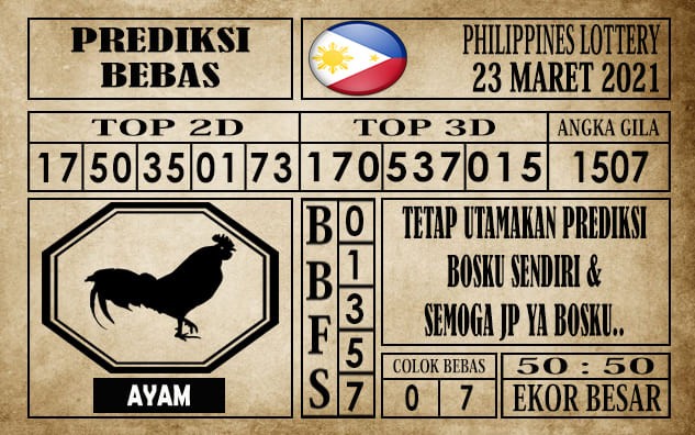 Prediksi Filipina PCSO Hari Ini 23 Maret 2021
