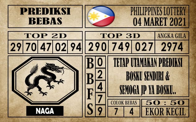 Prediksi Filipina PCSO Hari Ini 04 Maret 2021