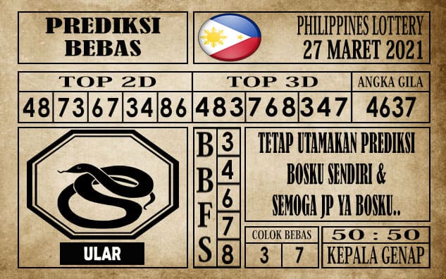 Prediksi Filipina PCSO Hari Ini 27 Maret 2021