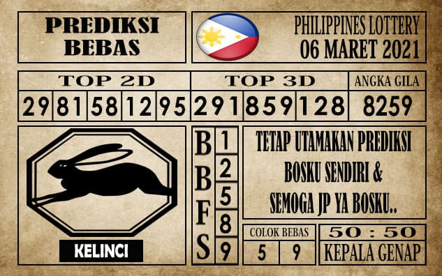 Prediksi Filipina PCSO Hari Ini 06 Maret 2021