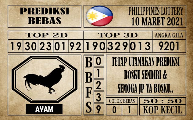 Prediksi Filipina PCSO Hari Ini 10 Maret 2021