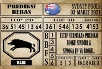 Prediksi Sydney Pools Hari ini 03 Maret 2021