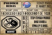 Prediksi Sydney Pools Hari ini 21 Maret 2021 Prediksi Sydney Pools Hari ini 21 Maret 2021