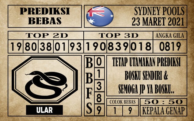 Prediksi Sydney Pools Hari ini 23 Maret 2021