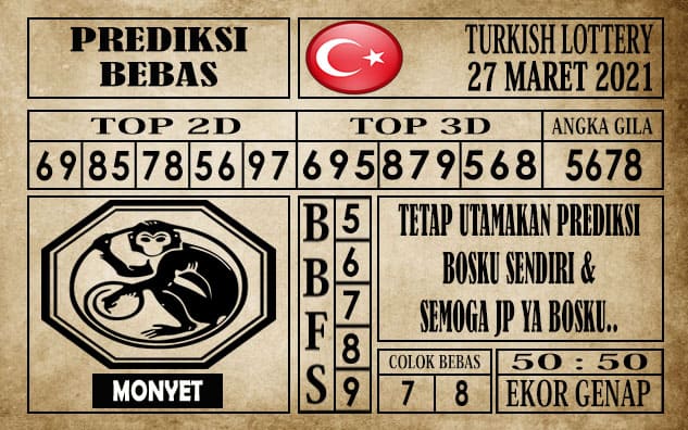 Prediksi Turkish Lottery Hari ini 27 Maret 2021