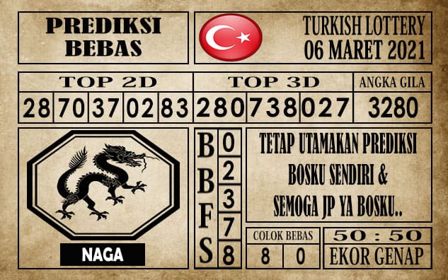 Prediksi Turkish Lottery Hari ini 06 Maret 2021