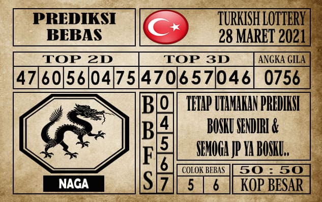 Prediksi Turkish Lottery Hari ini 28 Maret 2021