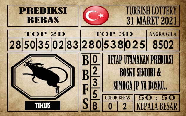 Prediksi Turkish Lottery Hari ini 31 Maret 2021