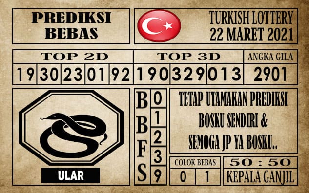 Prediksi Turkish Lottery Hari ini 22 Maret 2021