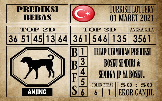 Prediksi Turkish Lottery Hari ini 01 Maret 2021