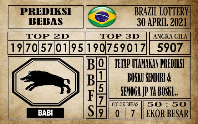 Prediksi Brazil Lottery Hari Ini 30 April 2021