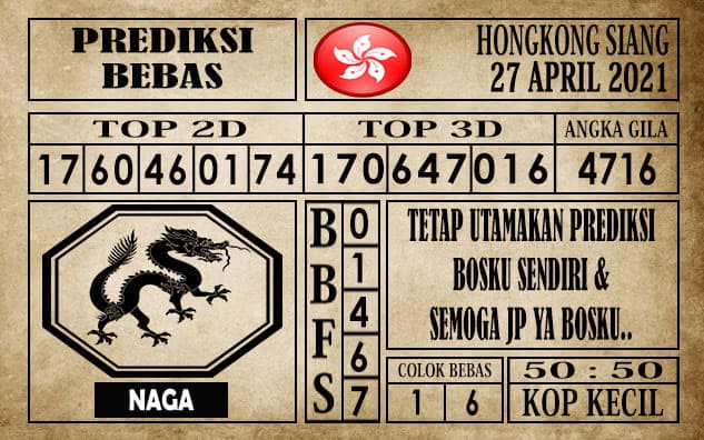 Prediksi Hongkong Siang Hari ini 27 April 2021