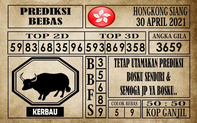 Prediksi Hongkong Siang Hari ini 30 April 2021