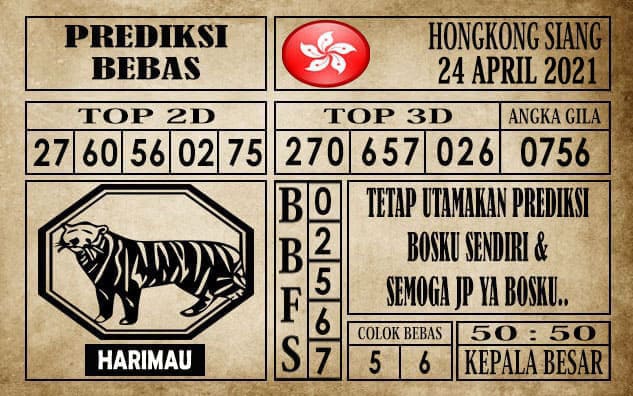 Prediksi Hongkong Siang Hari ini 24 April 2021