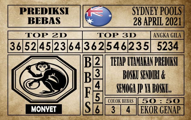 Prediksi Sydney Pools Hari ini 28 April 2021