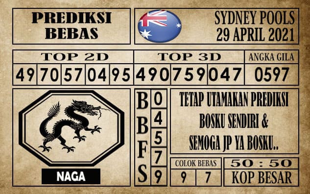Prediksi Sydney Pools Hari ini 29 April 2021