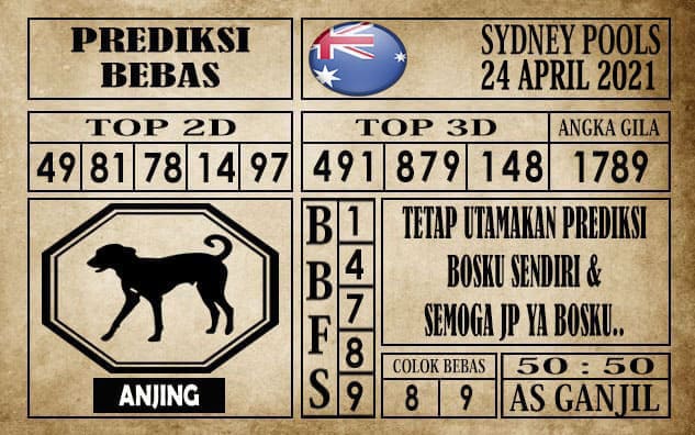 Prediksi Sydney Pools Hari ini 24 April 2021