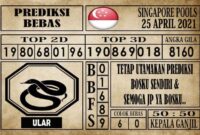 Prediksi Singapore Pools Hari ini 25 April 2021