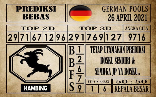 Prediksi Germany Hari Ini 26 April 2021
