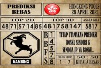 Prediksi Hongkong Pools Hari Ini 29 April 2021