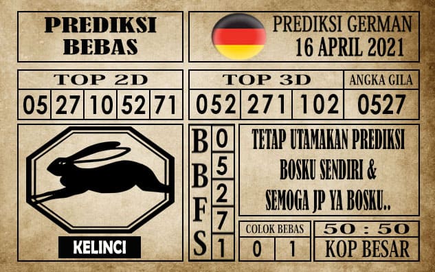 Prediksi Germany Hari Ini 16 April 2021
