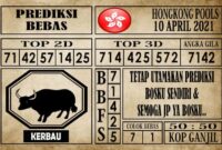 Prediksi Hongkong Pools Hari Ini 10 April 2021