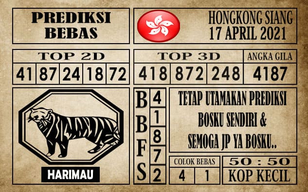 Prediksi Hongkong Siang Hari Ini 17 April 2021