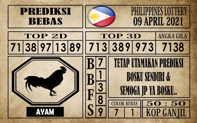 Prediksi Filipina PCSO Hari Ini 09 April 2021
